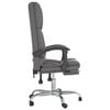 vidaXL Fauteuil de massage inclinable de bureau Gris Similicuir