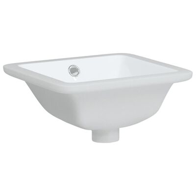 vidaXL Évier salle de bain blanc 30,5x27x14 cm rectangulaire céramique