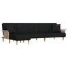 vidaXL Canap&eacute;-lit en forme de L noir 279x140x70 cm tissu