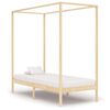 vidaXL Cadre de lit &agrave; baldaquin sans matelas bois massif 100x200 cm