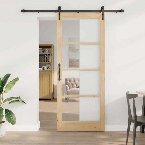 vidaXL Porte coulissante Naturel 86 x 211 cm