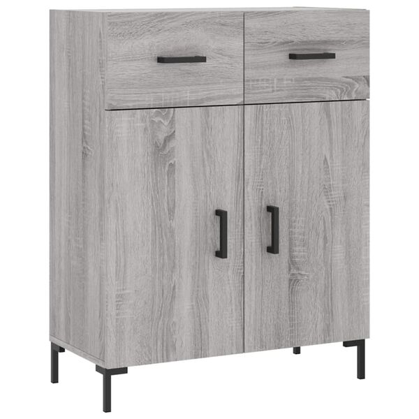 vidaXL Buffet sonoma gris 69,5x34x90 cm bois d'ing&eacute;nierie