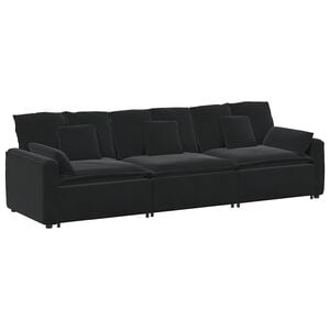 vidaXL Canap&eacute; modulaire avec coussins gris fonc&eacute;