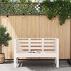 vidaXL Banc de jardin blanc 111,5x53x71 cm bois massif de pin