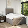 vidaXL Sommier &agrave; lattes de lit avec matelas taupe 120x190 cm tissu