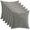 vidaXL Housse de coussin 6 pcs HEERLEN Gris fonc&eacute; 40 x 40 cm