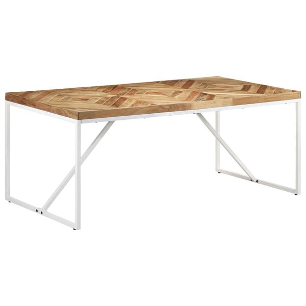 vidaXL Table &agrave; manger 180x90x76 cm Bois massif d'acacia et de manguier