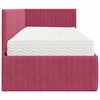 vidaXL Cadre de lit d'angle avec matelas 2 pcs Vert Velours