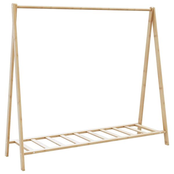 vidaXL Porte-v&ecirc;tement avec &eacute;tag&egrave;res 106x34x102 cm bambou