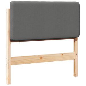 vidaXL T&ecirc;te de lit capitonn&eacute;e Marron et gris clair 75 cm Pin massif