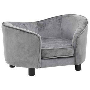 vidaXL Canap&eacute; pour chien Gris 69x49x40 cm Peluche