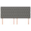 vidaXL T&ecirc;te de lit Gris fonc&eacute; 200 x 7 x 118/128 cm Tissu