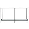 vidaXL Table console Blanc 140x35x75,5 cm Verre trempé