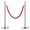 vidaXL Jeu de barri&egrave;res de file d'attente VIP 3 pcs Inox Argent&eacute;