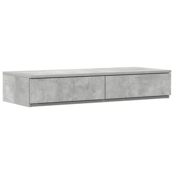 vidaXL Tiroirs de lit Gris b&eacute;ton 75 x 36,5 x 16,5 cm Bois d'ing&eacute;nierie