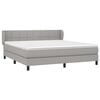 vidaXL Sommier &agrave; lattes de lit avec matelas Gris clair 180x200cm Tissu