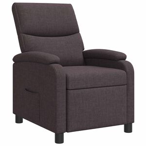 vidaXL Fauteuil inclinable Marron fonc&eacute; Tissu