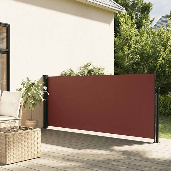 vidaXL Auvent lat&eacute;ral r&eacute;tractable marron 100x300 cm