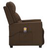 vidaXL Fauteuil de massage Marron Tissu