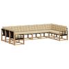 vidaXL Ensemble de canap&eacute;s d'ext&eacute;rieur 10 pc Blanc et Beige