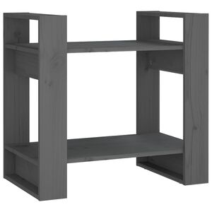 vidaXL Biblioth&egrave;que/S&eacute;parateur de pi&egrave;ce Gris 60x35x57 cm Pin massif