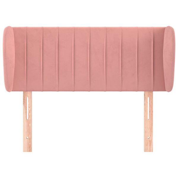 vidaXL T&ecirc;te de lit avec oreilles Rose 103x23x78/88 cm Velours