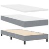 vidaXL Lit &agrave; ressorts avec matelas Gris clair 200 x 100 cm Polyester