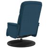 vidaXL Fauteuil inclinable de massage avec repose-pied bleu velours
