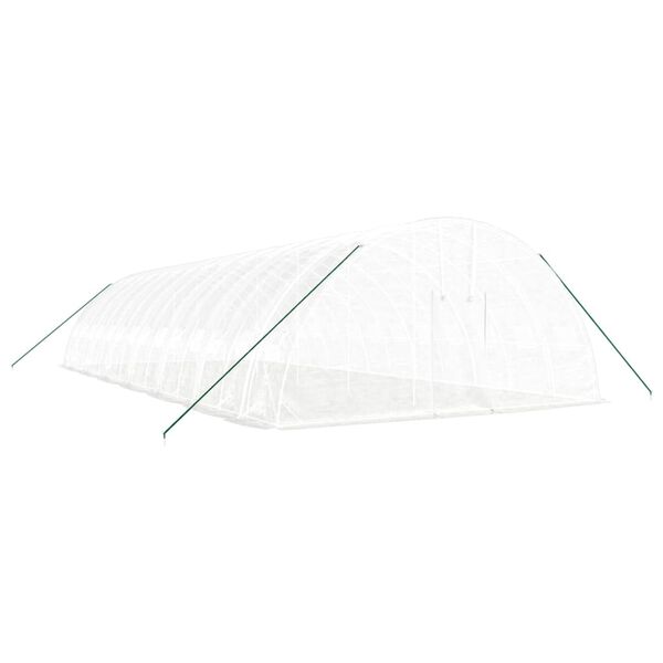 vidaXL Serre avec cadre en acier blanc 84 m&sup2; 14x6x2,85 m