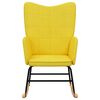 vidaXL Chaise à bascule Jaune moutarde Tissu