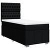 vidaXL Sommier &agrave; lattes de lit avec matelas Noir 100x200 cm Tissu