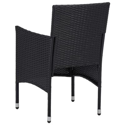 vidaXL Ensemble à dîner de jardin 11 pcs Résine tressée Noir