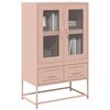 vidaXL Buffet haut rose 68x39x111,5 cm acier