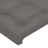 vidaXL Sommier à lattes de lit avec matelas Gris 90x190 cm Similicuir