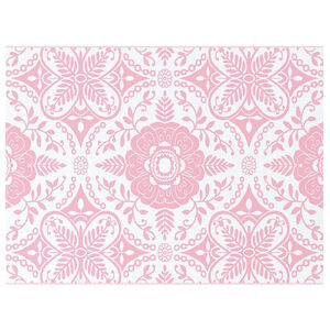 vidaXL Tapis d'ext&eacute;rieur Floral ARAKIL Rose et blanc 400 &times; 300 cm