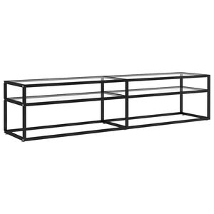 vidaXL Meuble TV Transparent 180x40x40,5 cm Verre tremp&eacute;