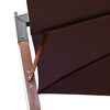vidaXL Parasol de jardin suspendu et m&acirc;t rouge bordeaux bois de sapin