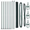 vidaXL Clôture avec poteaux Vert 1.4 x 10 m Acier recouvert de PVC