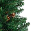 vidaXL Sapin de Noël mince Vert 180 cm PVC et bois de pin massif