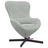 vidaXL Fauteuil &oelig;uf Gris clair 63 x 73 x 90 cm Velours