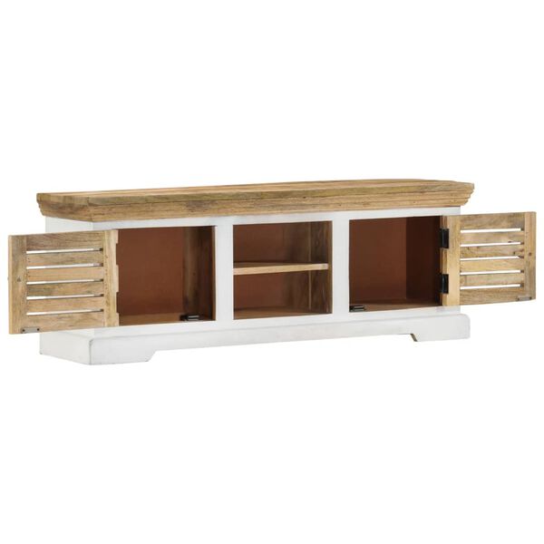 vidaXL Meuble TV 110x30x40 cm Bois massif de manguier