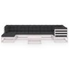 vidaXL Salon de jardin 8 pcs avec coussins Bois de pin massif