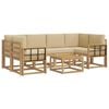 vidaXL Ensemble de canap&eacute;s d'ext&eacute;rieur 7 pc Blanc et Beige