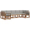 vidaXL Ensemble de canap&eacute;s d'ext&eacute;rieur 7 pc Naturel et gris clair