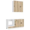 vidaXL Unit&eacute; de cuisine PORTO 5 pc Ch&ecirc;ne Sonoma Bois d'ing&eacute;nierie