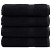 vidaXL Serviettes de douche de qualit&eacute; sup&eacute;rieure SOLUND 4 pcs noir