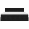 VidaXL Cadre de lit ottoman avec matelas noir 180x200 cm velours