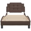 vidaXL Cadre de lit sans matelas Zadar marron 90x200 cm similicuir