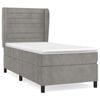 vidaXL Sommier &agrave; lattes de lit et matelas Gris clair 80x200 cm Velours