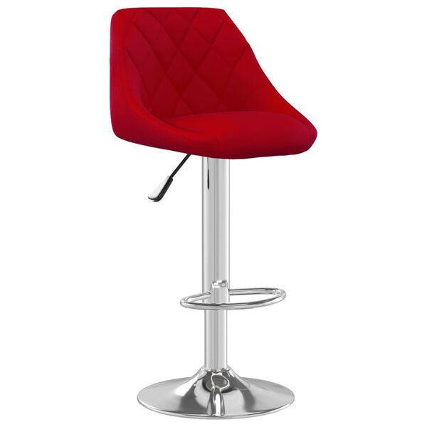 vidaXL Tabourets de bar lot de 2 rouge bordeaux velours